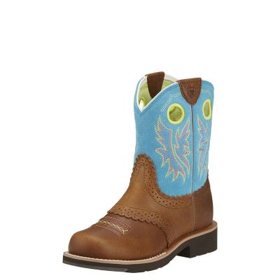 Ariat Fatbaby Cowgirl - Western Laarzen Bruin / Blauw Kinderen - 18964-141